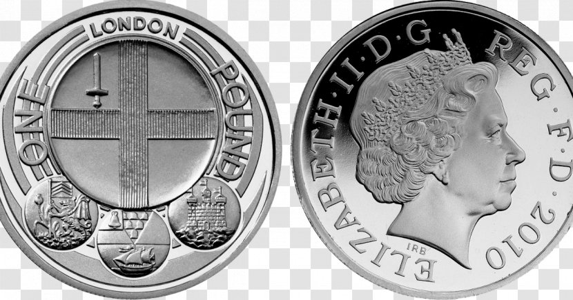 Dollar Coin Silver Royal Mint One Pound Transparent PNG