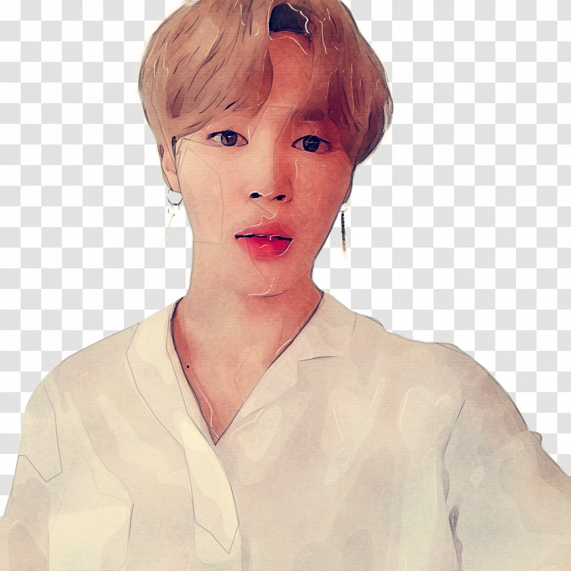 BTS Drawing - Neck - Smile Brown Hair Transparent PNG