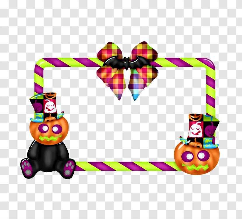 Halloween Pumpkin Holiday Clip Art - Pink - Border Transparent PNG