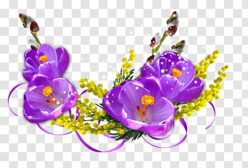 International Women's Day 8 March Woman Floral Design Flower - Violet Transparent PNG