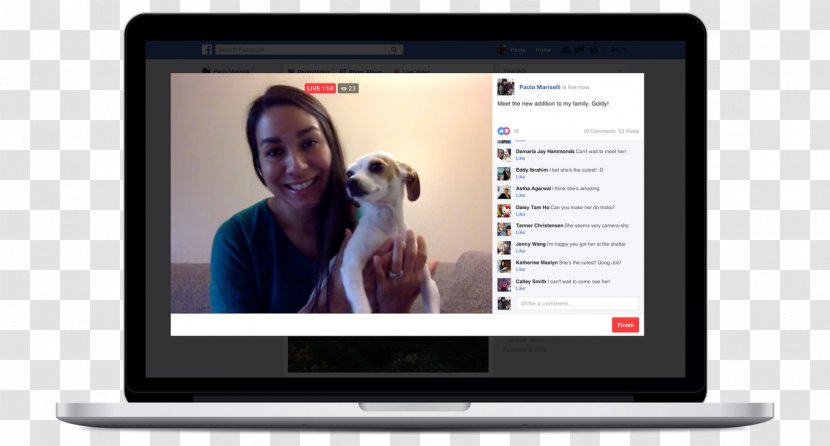 Laptop Streaming Media Facebook Live Facebook, Inc. - Inc Transparent PNG