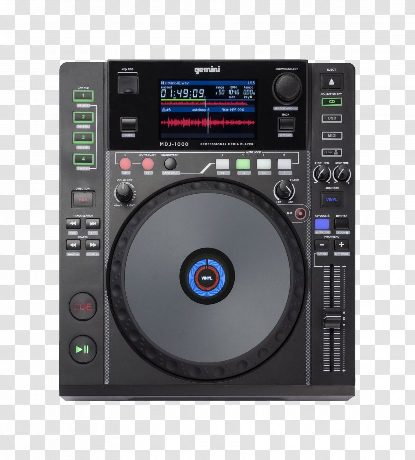 Disc Jockey CDJ Media Player CD Compact - Silhouette - Cartoon Transparent PNG