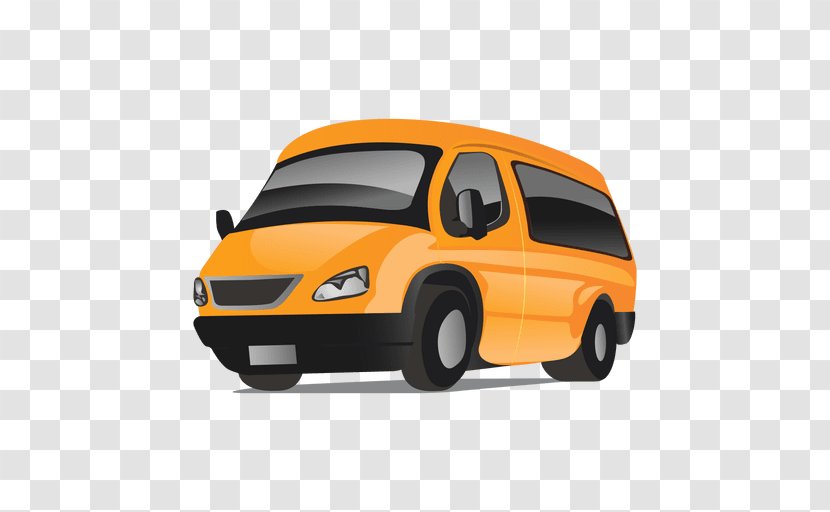 Car Bus - Orange - Van Transparent PNG