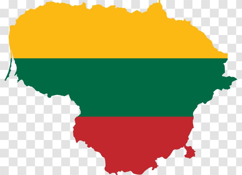 Flag Of Lithuania Vector Map - Yellow Transparent PNG