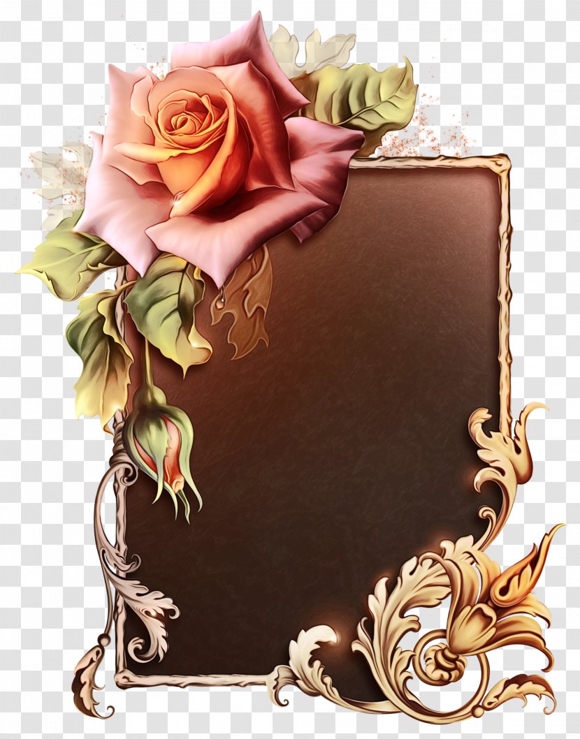 Watercolor Flowers Frame - Rose Plant Transparent PNG