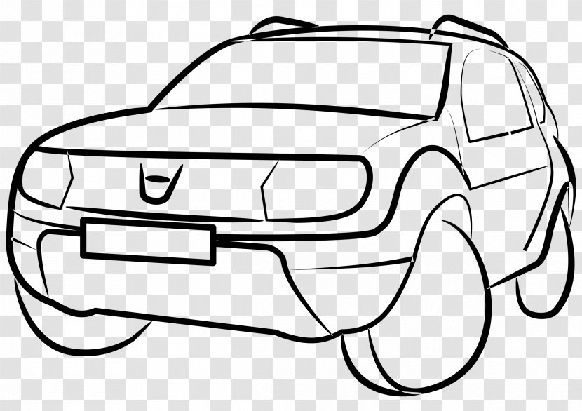 Car Sport Utility Vehicle Coloring Book MINI Drawing - Door Transparent PNG