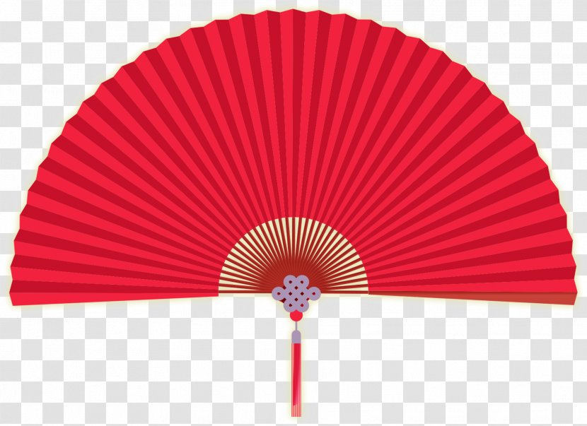 Red Hand Fan - History Of China - Umbrella, Creative Taobao Transparent PNG