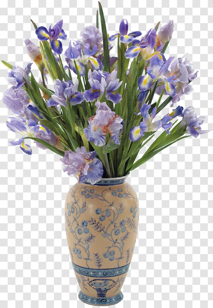 Vase Cut Flowers Floristry - Flower Bouquet - Iris Transparent PNG