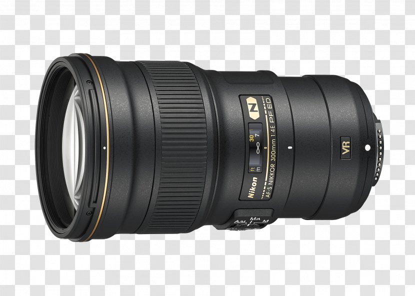 Nikon AF-S NIKKOR 300mm F/4E PF ED VR DX Nikkor 35mm F/1.8G Telephoto F/4.0 Camera Lens - Fmount Transparent PNG