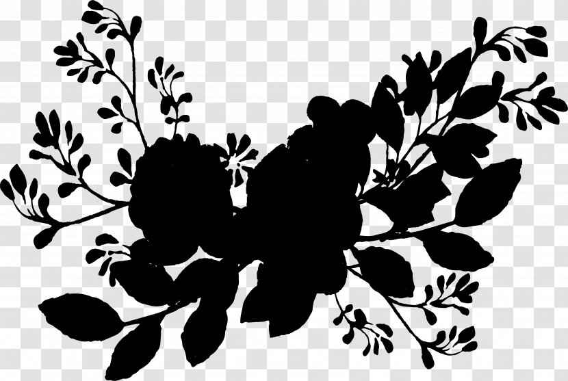 Plant Stem Leaf Desktop Wallpaper Pattern Font - Flowering - Monochrome Photography Transparent PNG