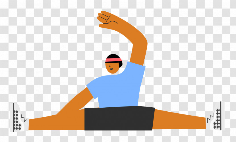 Sitting Floor Stretching Sports Transparent PNG