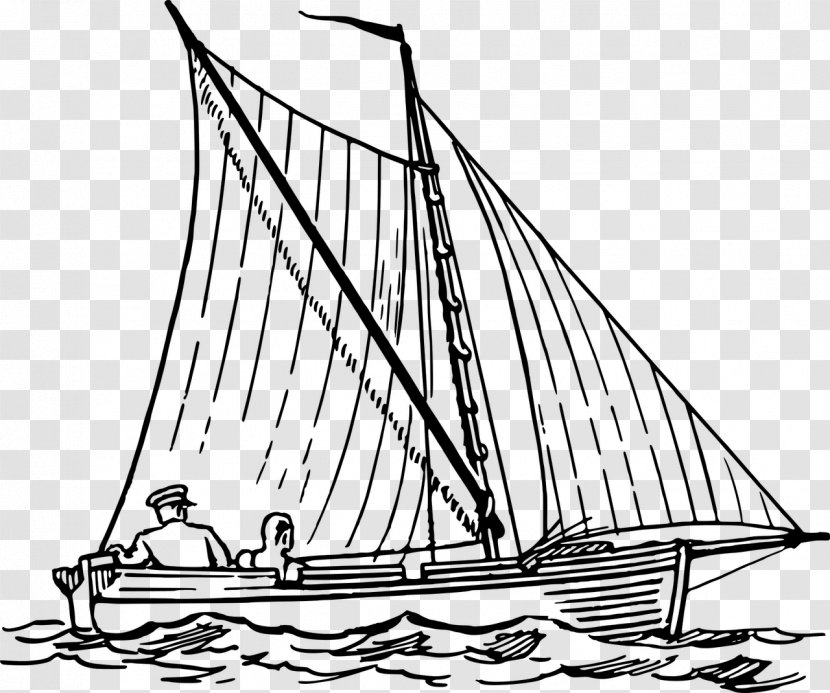 Sailboat Ship Yacht - Barquentine - Sailing Transparent PNG