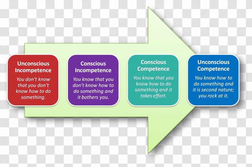 Four Stages Of Competence Learning Psychology Consciousness - Diagram - Information Transparent PNG