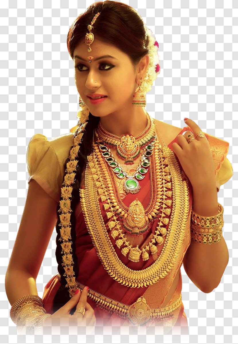 Jewelry Design Kerala Jewellery Necklace Earring - Bride Transparent PNG