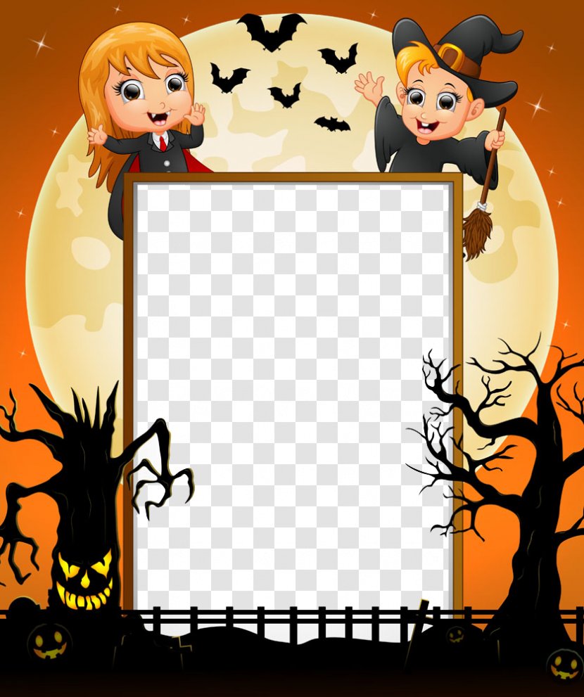 Halloween Costume Party - Vector Background Transparent PNG