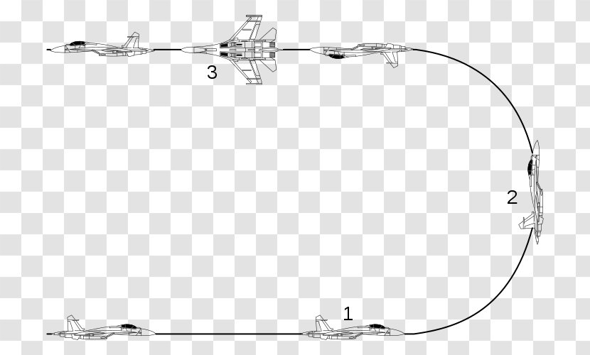 Immelmann Turn Split S Stall Air Combat Manoeuvring Aerobatic Maneuver - Black And White - Page Transparent PNG