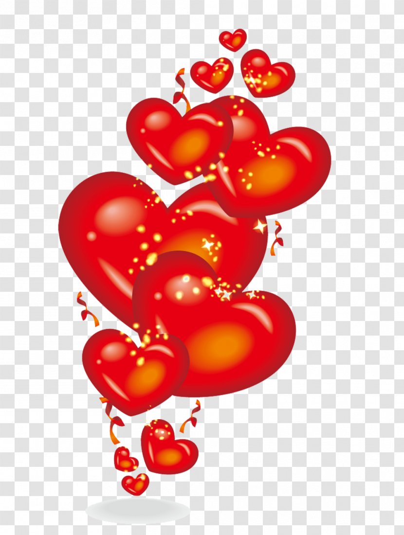 Balloon Heart Computer File - Frame - Red Love Transparent PNG