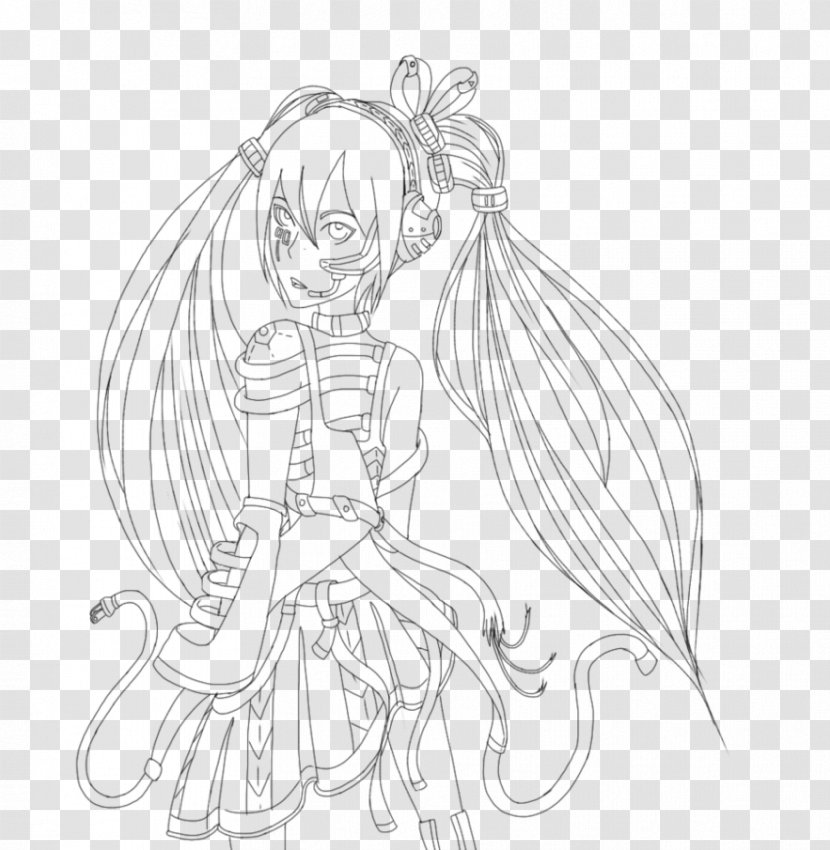 Drawing Line Art Fairy Cartoon Sketch - Heart - Tayo THE LITTLE BUS Transparent PNG