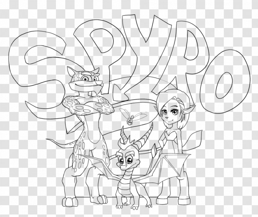 Skylanders: Spyro's Adventure Trap Team Swap Force Giants Coloring Book - Silhouette - Dragon Color Transparent PNG