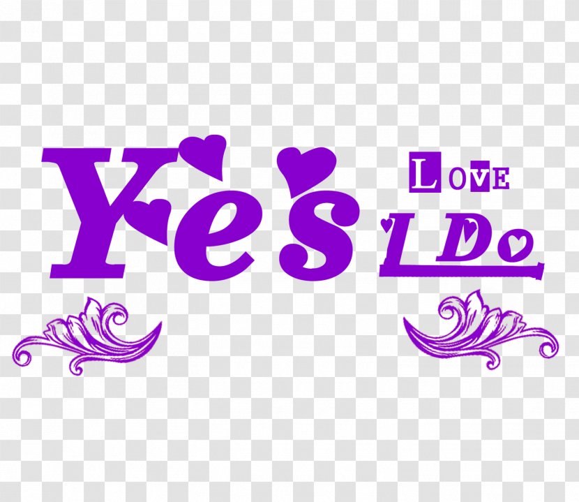 Marriage Purple Fontwork Computer File - Brand - Yes Art Word Transparent PNG