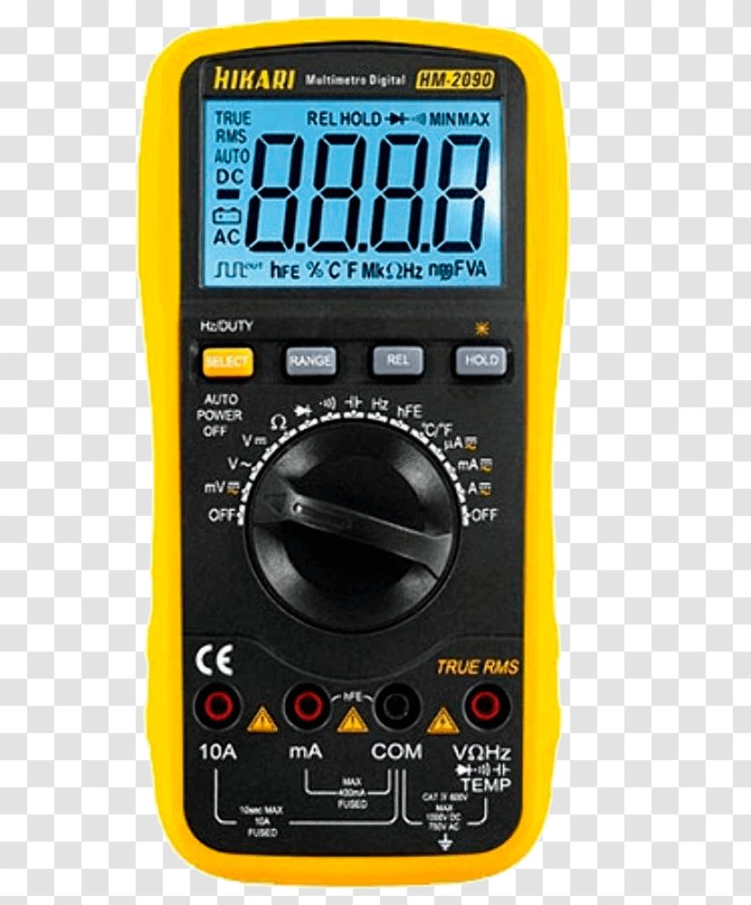 Multimeter True RMS Converter Measurement Category Electronics Liquid-crystal Display - Electric Potential Difference - Hm Transparent PNG