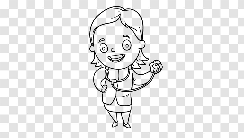 Drawing Coloring Book Physician Character - Tree - Doctor Woman Transparent PNG