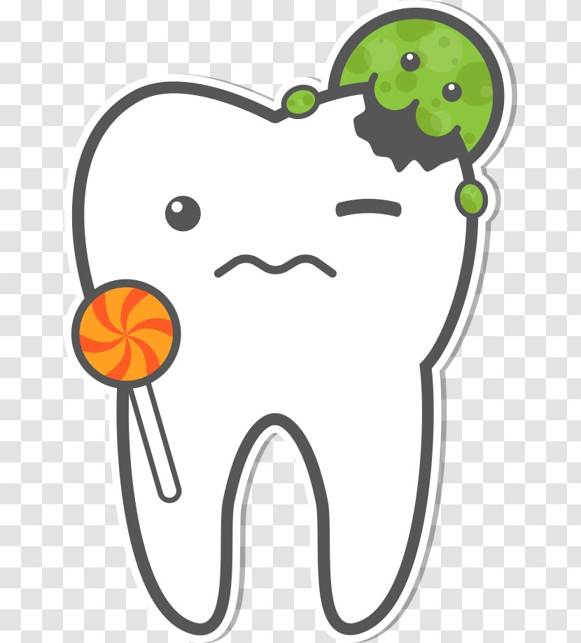 Tooth Decay Cartoon Dentistry - Vector Teeth And Worms Transparent PNG