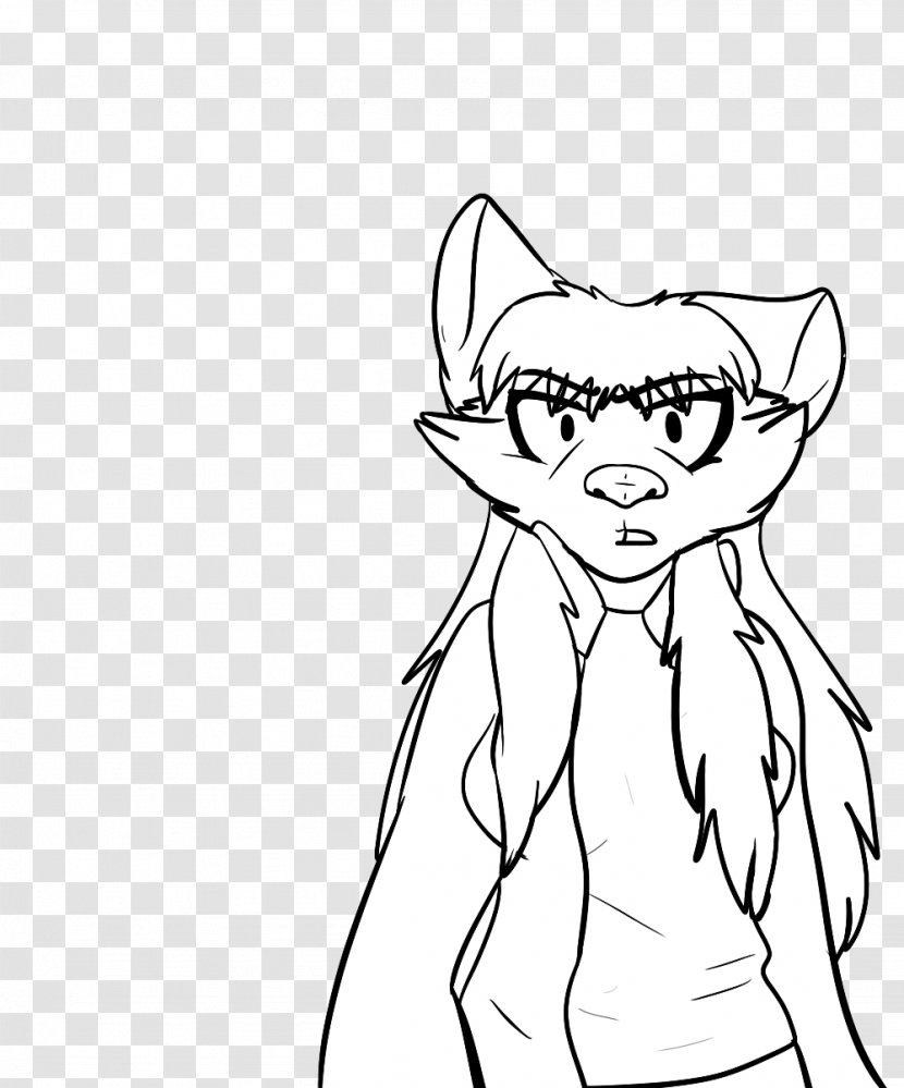 Whiskers Cat /m/02csf Line Art Drawing - Tree Transparent PNG