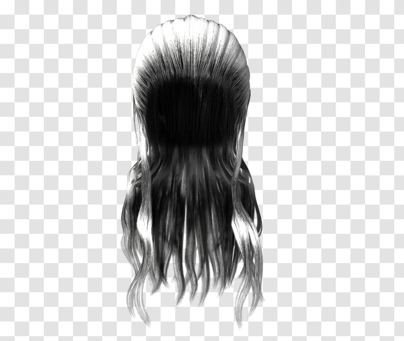 Long Hair Coloring Clip Art - Monochrome - Bigote Transparent PNG