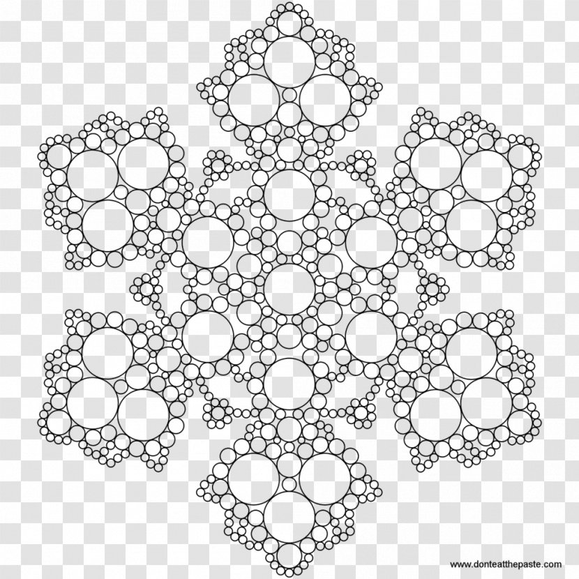 Coloring Book Koch Snowflake Mandala Adult - Child Transparent PNG