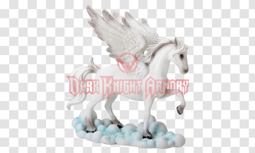 Horse Pegasus Unicorn Figurine White - Greek Mythology - Statue Transparent PNG