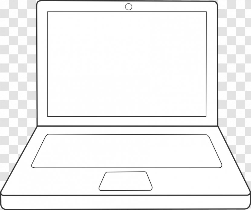 Laptop Line Art Drawing Clip - Area Transparent PNG