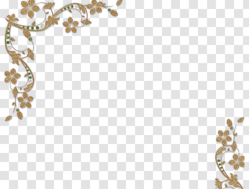 Gold Flower Floral Design Clip Art - Picture Frames Transparent PNG