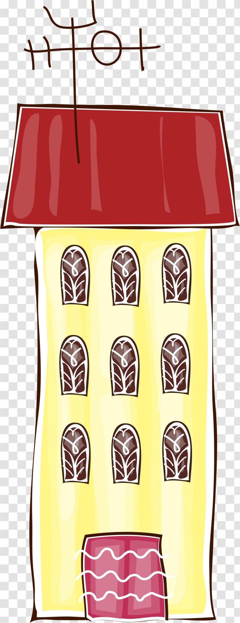 Drawing Cartoon Building - Art - Decorate A House Transparent PNG