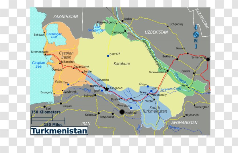 Darvaza Turkmen Soviet Socialist Republic Map Karakum Desert Basmachi Movement - Water Resources Transparent PNG