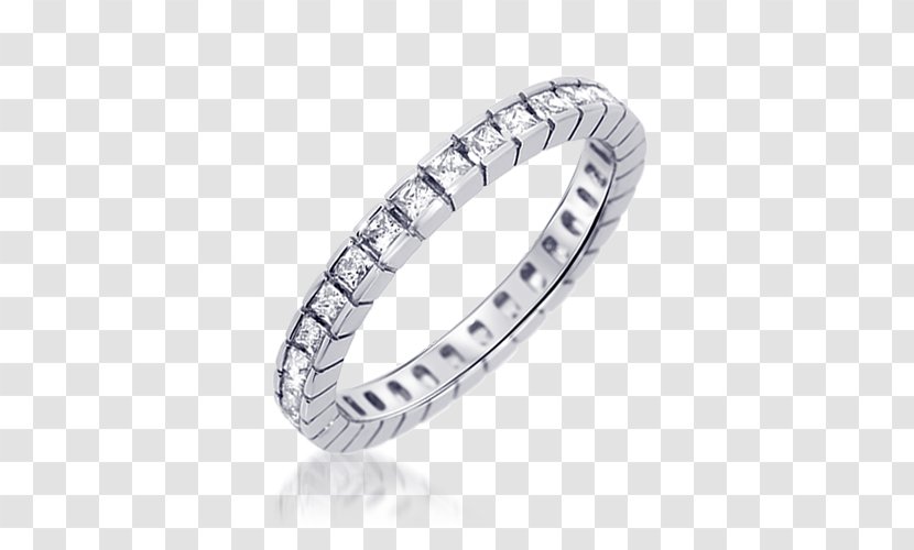 Wedding Ring Silver Body Jewellery Bangle - Diamond Transparent PNG