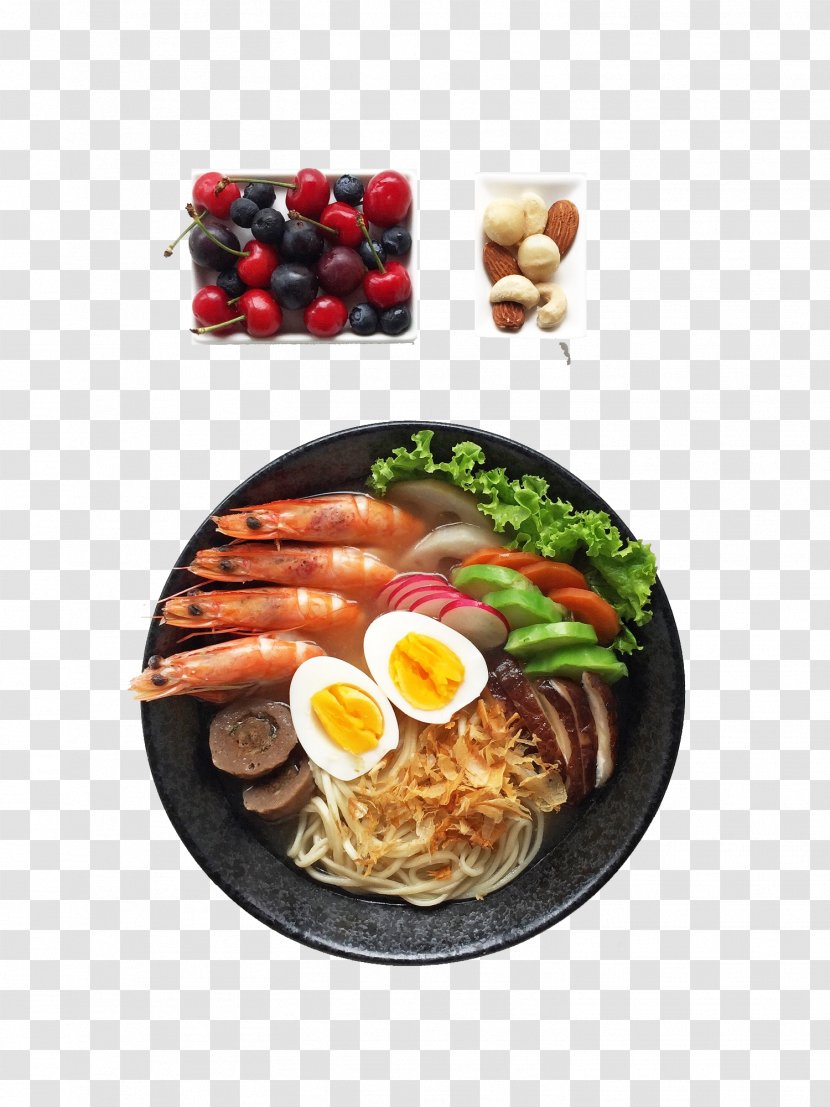 Breakfast Beef Noodle Soup Food - Dish - Shrimp Sea Surface Transparent PNG