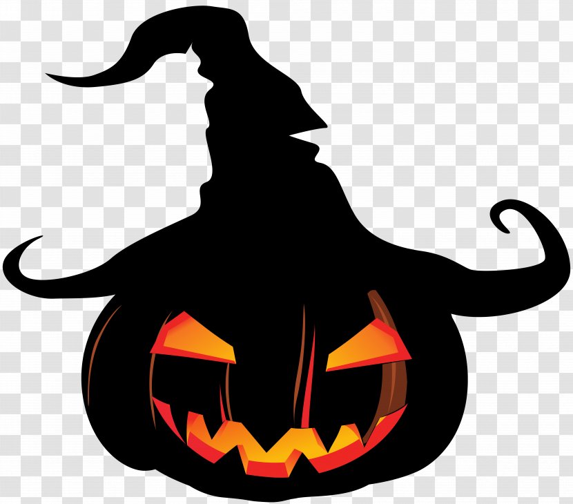 Pumpkin Jack-o'-lantern Witch Hat Clip Art - Scary With Transparent PNG