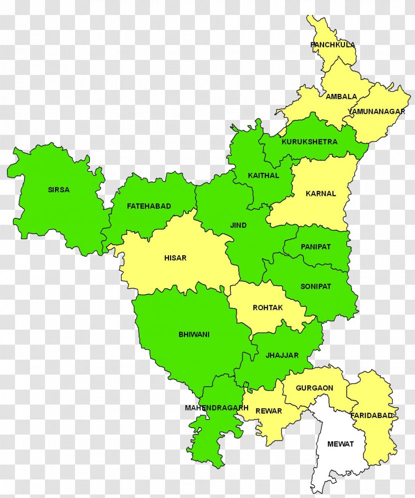 Hisar Jind District Kaithal Map States And Territories Of India - Atlas Transparent PNG