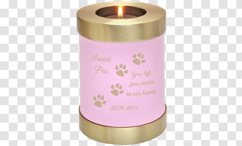 Pink Cat Urn Tealight Candlestick - Candle Transparent PNG