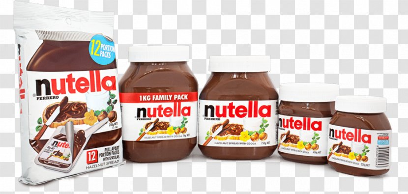 Milk Nutella Chocolate Spread Hazelnut Ferrero SpA - Bread - ALL PRODUCT Transparent PNG