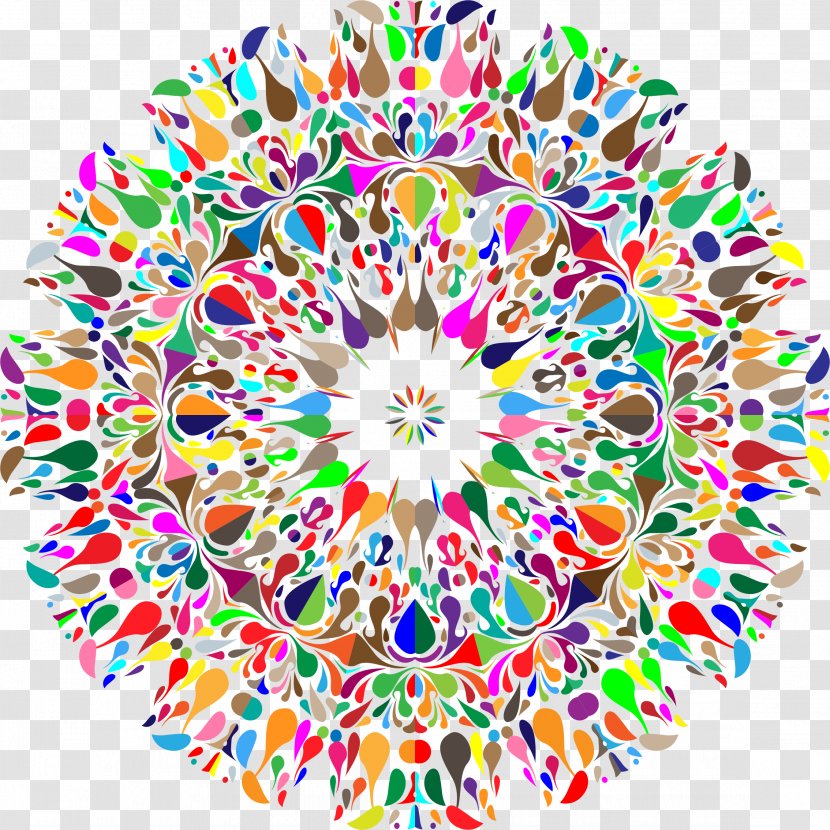 Circle Color Fractal Point - Concentric Objects - Colorful Chin Transparent PNG