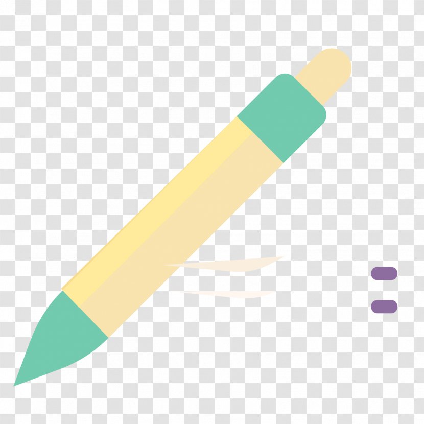 Pencil Office Supplies Yellow - Hand With Pen Transparent PNG