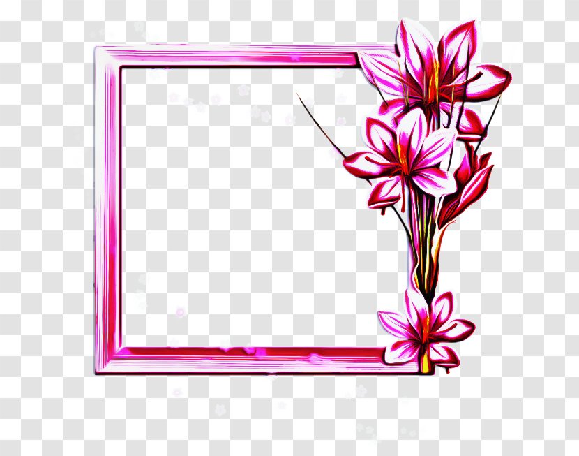 Pink Background Frame - Flower - Magenta Petal Transparent PNG