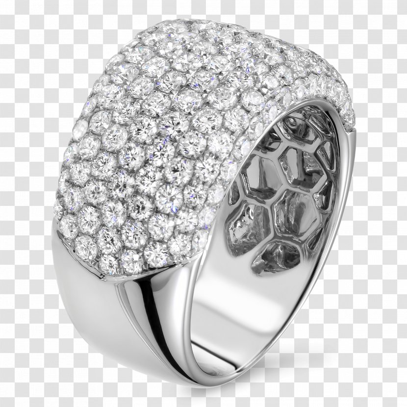 Ring Brilliant Diamond Cut Jewellery - Wedding - Small Pave Rings Transparent PNG