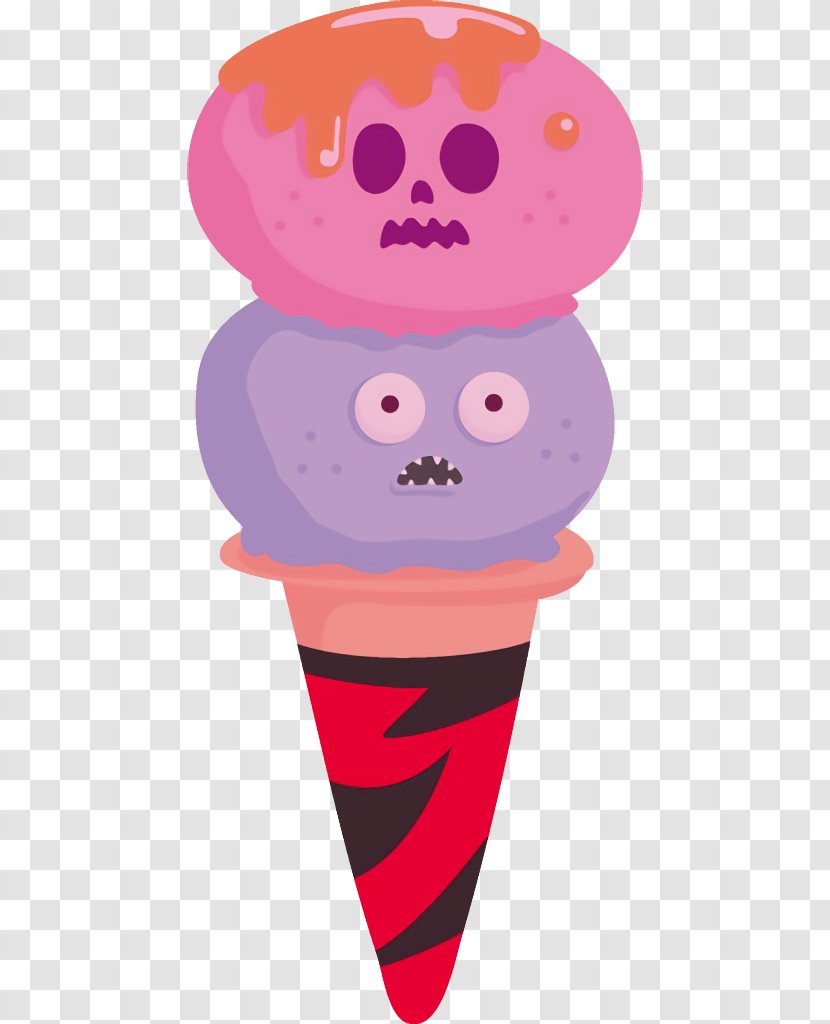 Ice Cream Halloween - Cone - Dessert Frozen Transparent PNG