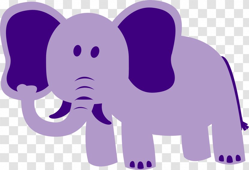 Clip Art Elephants Purple African Elephant Openclipart - Pink Transparent PNG