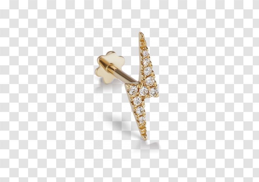 Earring Jewellery Colored Gold Diamond - Fashion Accessory - Cartilage Earrings Transparent PNG