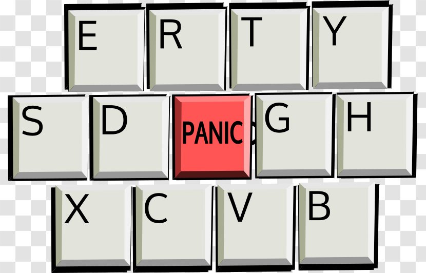Computer Keyboard Clip Art - Signage - Panic Cliparts Transparent PNG