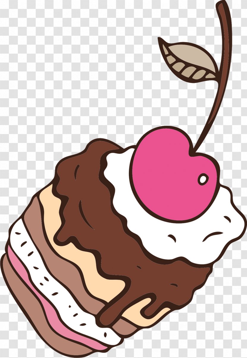 Cupcake Apple Cake Drawing - Heart - Bolo Transparent PNG